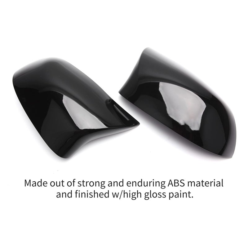 Qitian F25 Mirror Cover, ABS Gloss Black Mirror Cover for BMW X3 Series F25 LCI F26 F15 F16 - Image 3